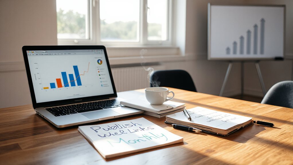 publish consistently 16 monthly posts