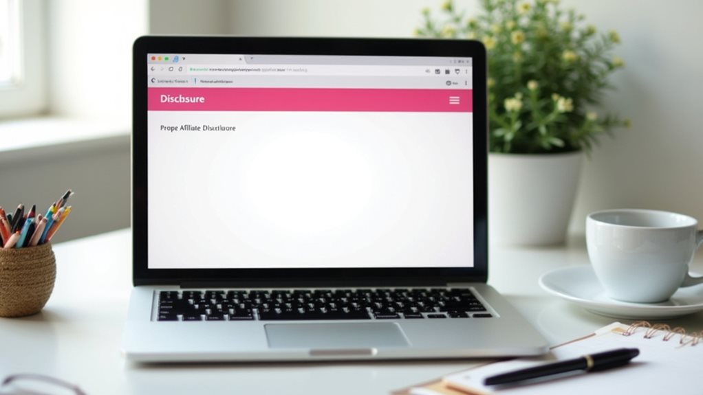 clear consistent affiliate disclosures